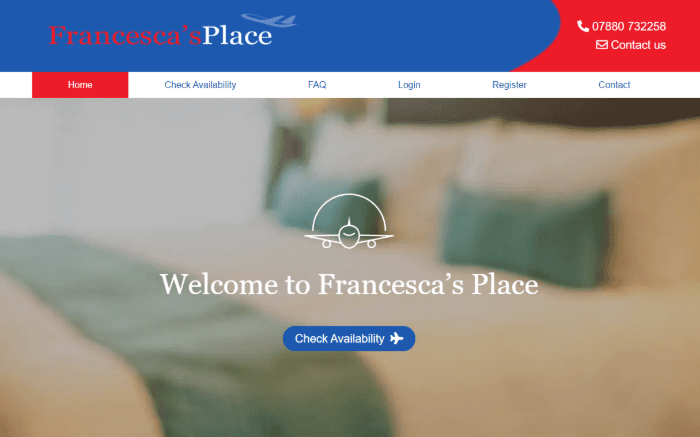 Booking System for Francesca's Place
